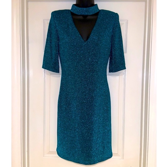 Alice & Olivia Inka Fitted Mini Dress in dark turquoise ––NWT - Picture 7 of 17